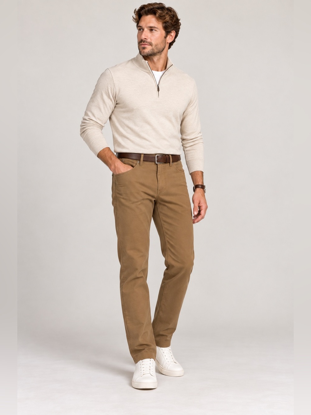lululemon ABC Classic-Fit 5Pocket Pants Men 32x31 Brown Khaki Chino Straight Leg